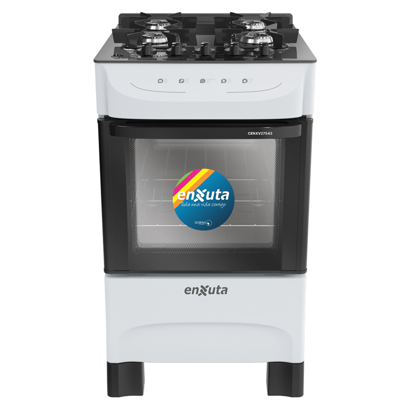 Cocina Multigas – Mesada de vidrio negro – CENXV27543W – Enxuta