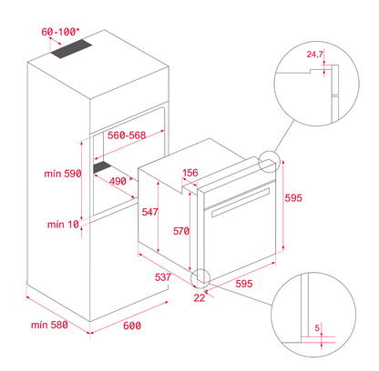 HSB 645 Horno TEKA SurroundTemp multifunción con sistema HydroClean