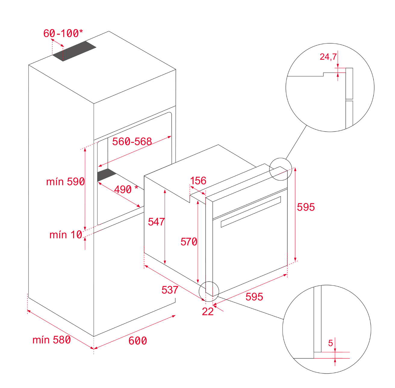 Horno multifunción AirFry con 9 funciones HLB 8416