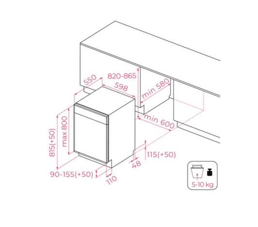 Lavavajillas TEKA panelable DFI 76960