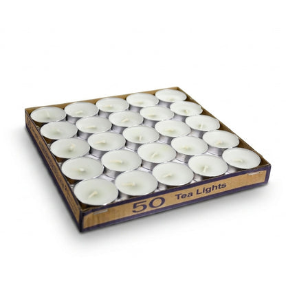 CAJA X50 VELAS TEA LIGHTS COLORES VARIOS JHLZ-3