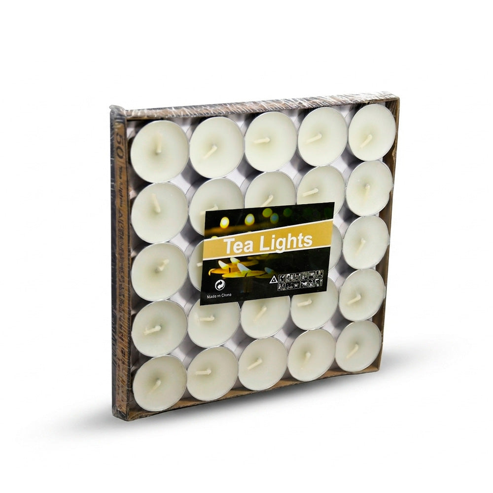 CAJA X50 VELAS TEA LIGHTS COLORES VARIOS JHLZ-3