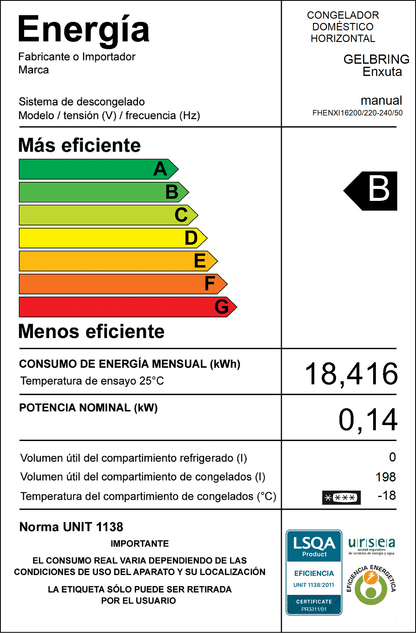 Freezer Horizontal Inverter – FHENXI16200 – ENXUTA