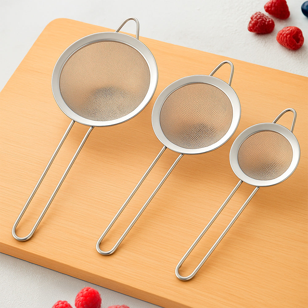 SET DE 3 COLADORES METALICOS 7/8/10CM BLIS LH-4581