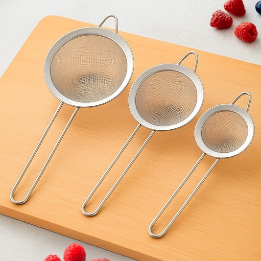 SET DE 3 COLADORES METALICOS 7/8/10CM BLIS LH-4581