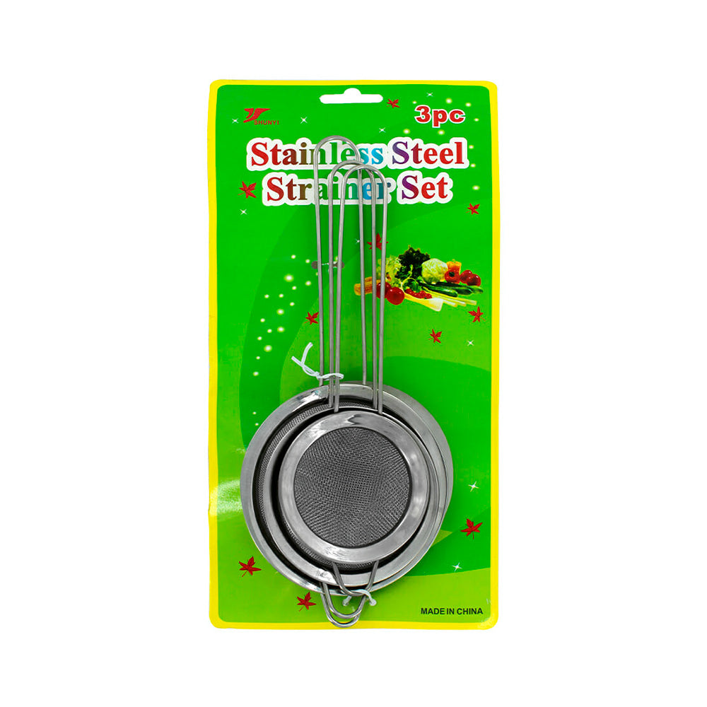 SET DE 3 COLADORES METALICOS 7/8/10CM BLIS LH-4581