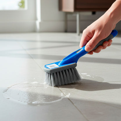 CEPILLO MNAGO PLASTICO GRIS/AZUL LH-4568