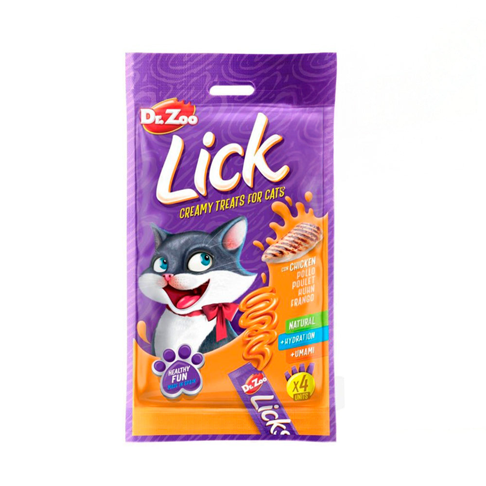 ALIMENTO GATOS DR ZOO LICKS POLLO