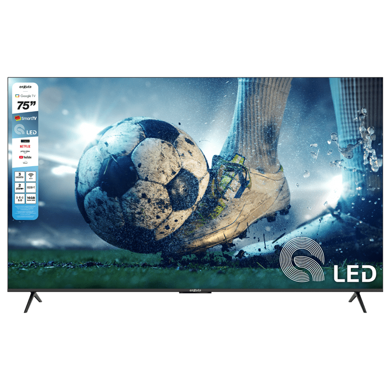 Smart TV QLED Smart TV 75” 4K – Enxuta – LEDENX1275SDF4KW