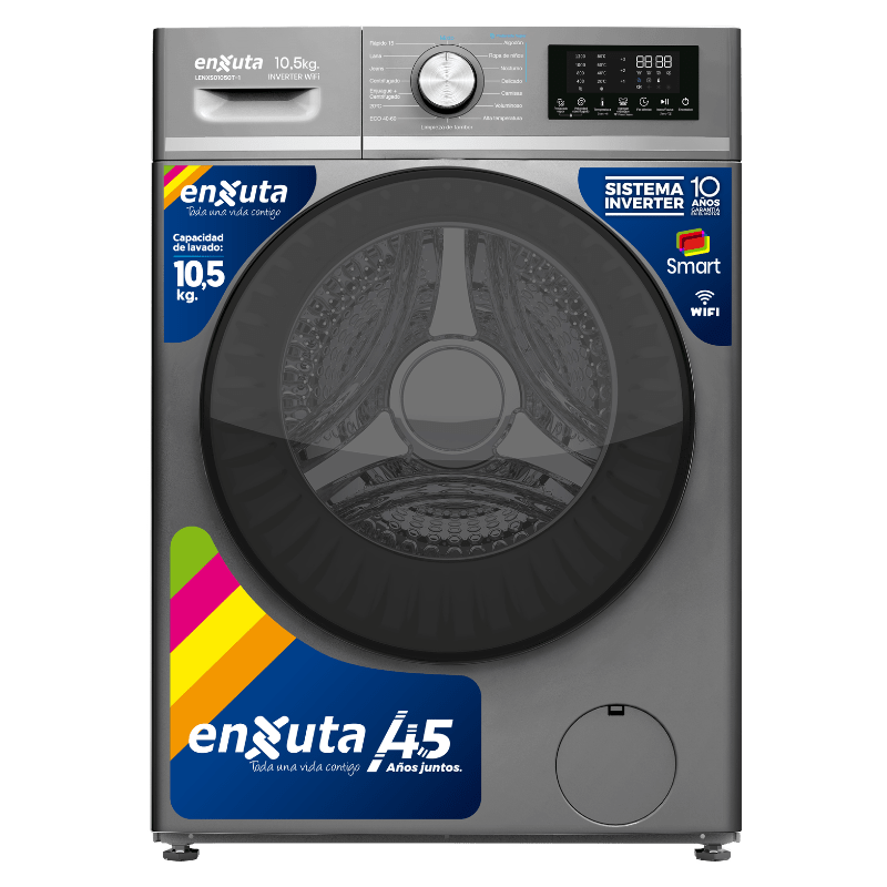 Lavarropas Smart Carga Frontal Inverter – LENXS01050T-1 – Enxuta