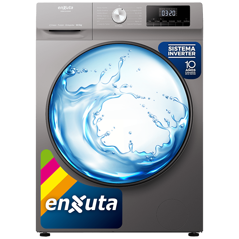 Lavasecarropas 6 Kgs. Inverter – Carga frontal – LSENX1610560S – Enxuta