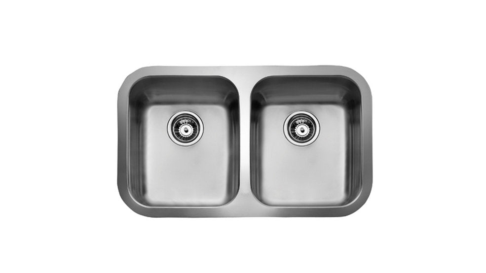 Lavaplatos bajo encimera de 2 cubetas.