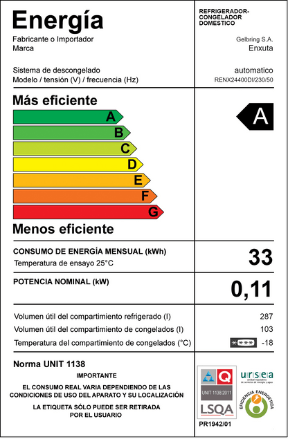 Refrigerador No Frost con dispensador Frio Seco – RENX24400DI