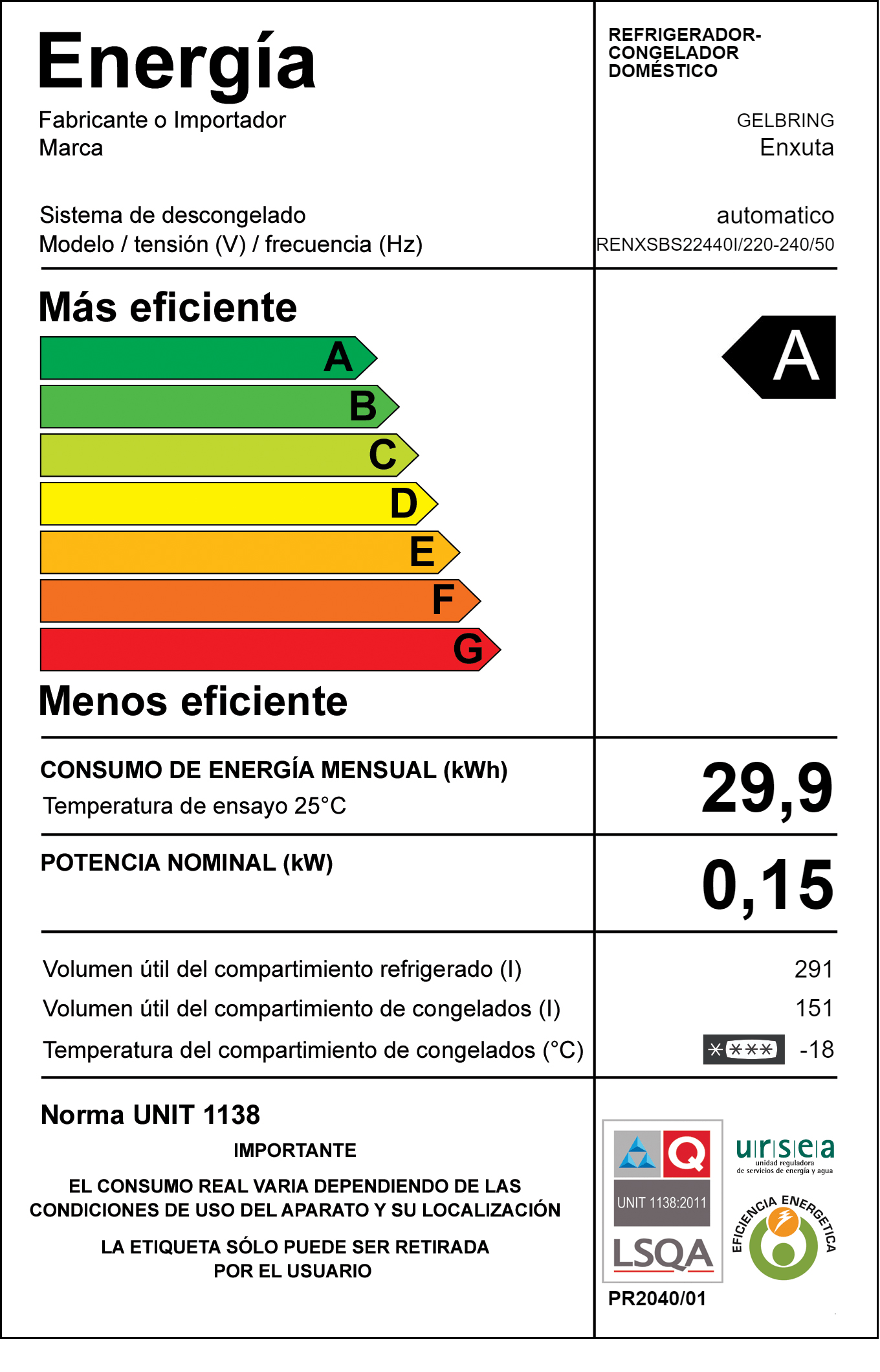Refrigerador No frost Side by Side – RENXSBS22440I – Enxuta