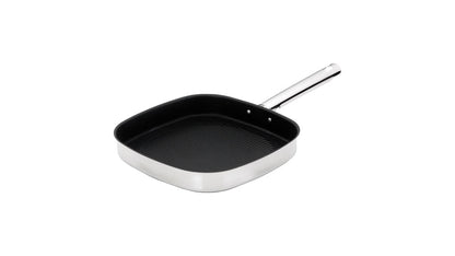 Grill cuadrado antiadherente en acero inoxidable