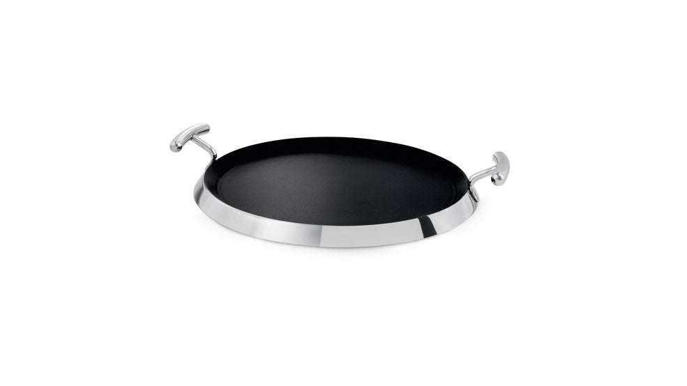 Grill redondo antiadherente en acero inoxidable