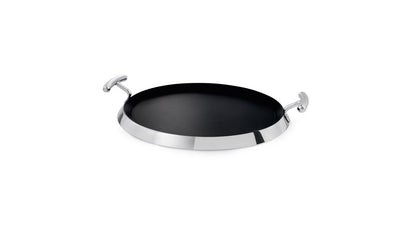 Grill redondo antiadherente en acero inoxidable