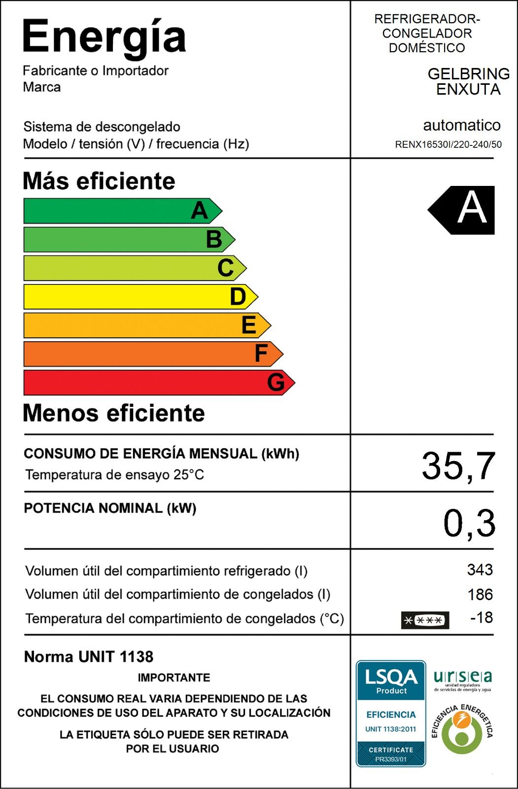 Refrigerador No Frost Side by Side Inverter – RENX16530I – Enxuta