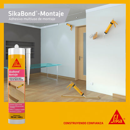 ADHESIVO MONTAJE SIKABOND GRIS 300CC