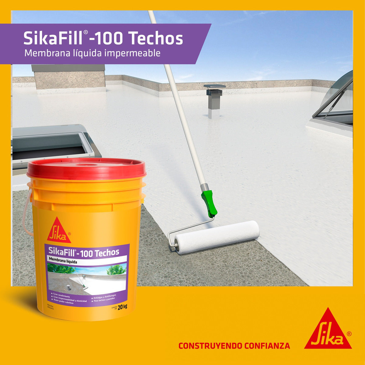 MEMBRANA LIQ SIKAFILL-100 TECHOS 20K BLANCO