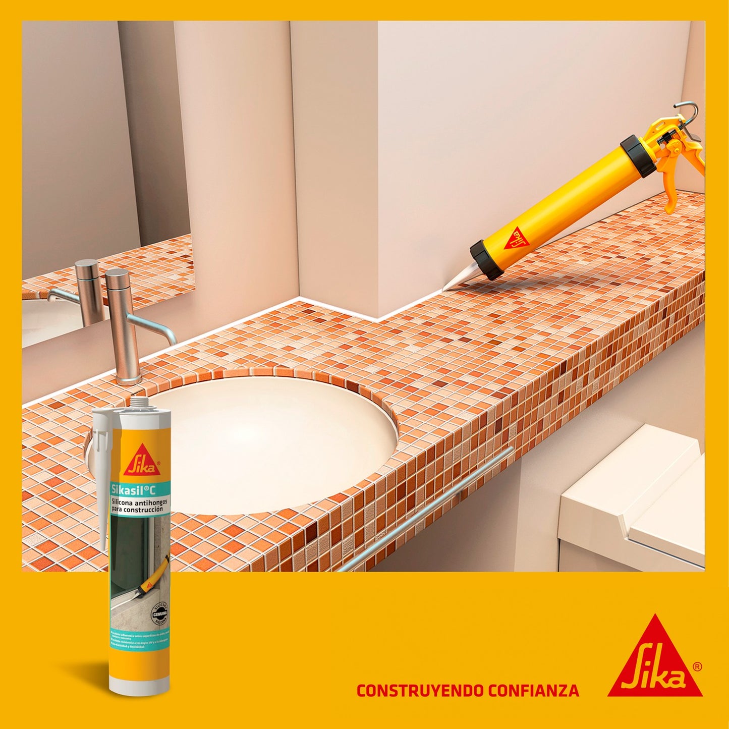 SILICONA SIKASIL C BLANCO 280CC NEUTRA