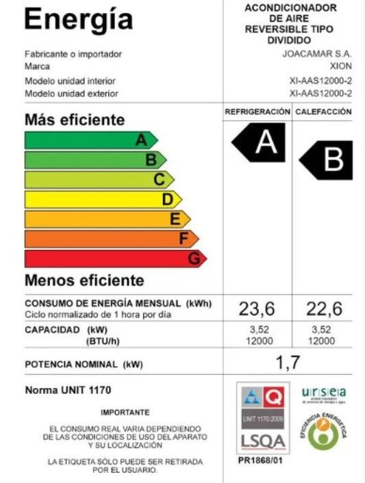 aire acondicionado split 12000 btu