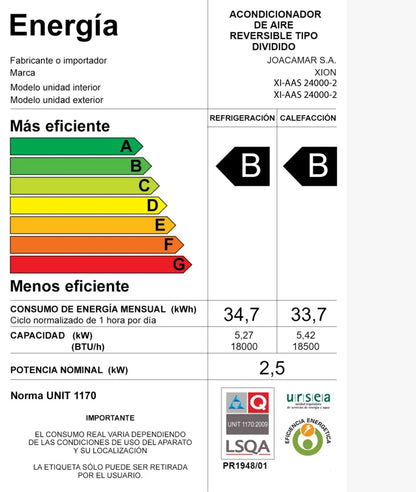 aire acondicionado split 24000 btu