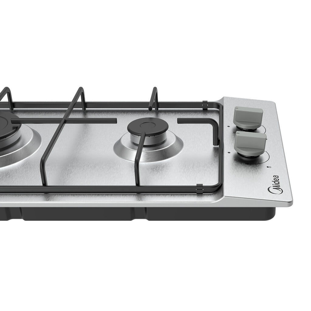 Anafe a gas Inox 2 hornallas Midea MG30SB005MN2B