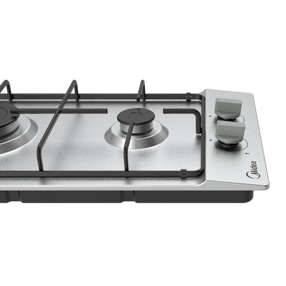 Anafe a gas Inox 2 hornallas Midea MG30SB005MN2B