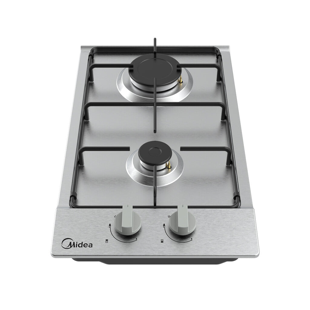 Anafe a gas Inox 2 hornallas Midea MG30SB005MN2B