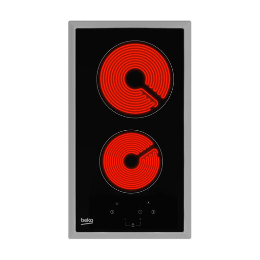 Anafe vitrocerámico 30cm 2 zonas Beko HDMC 32400 TX