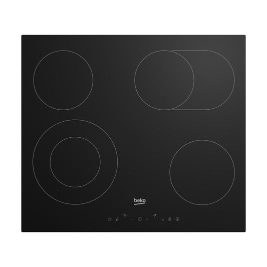 Anafe vitrocerámico 60cm 4 zonas Beko HIC 64403 T