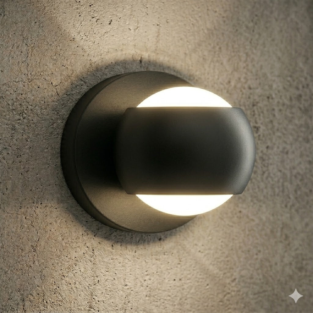Aplique Led Bidireccional de Pared tipo spot esfera minimalista