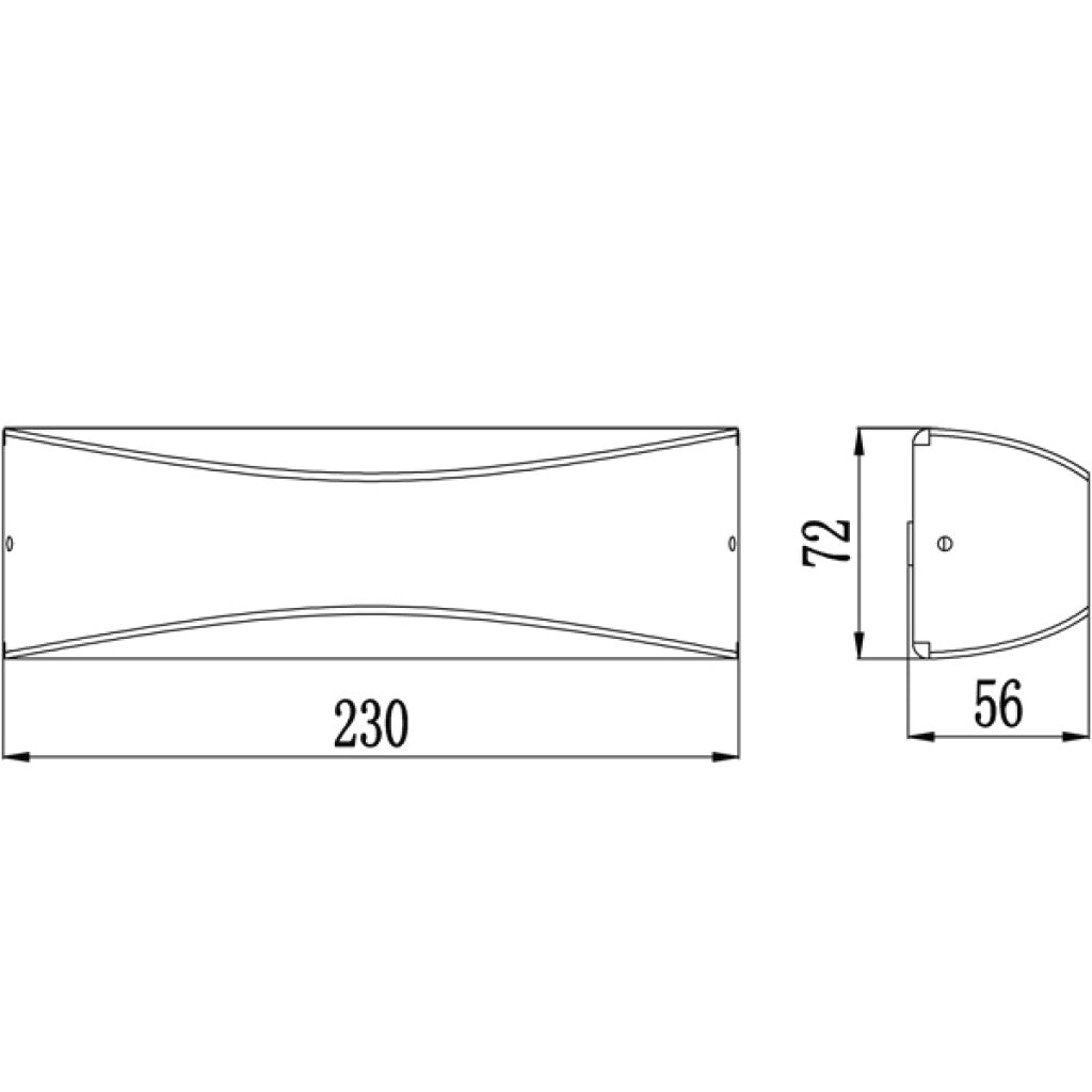 Aplique led bidireccional para intemperie IP65 10w