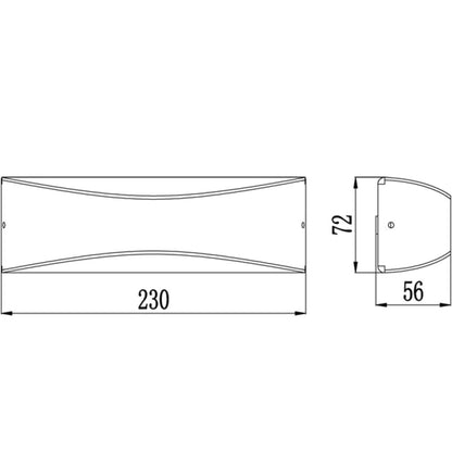 Aplique led bidireccional para intemperie IP65 10w
