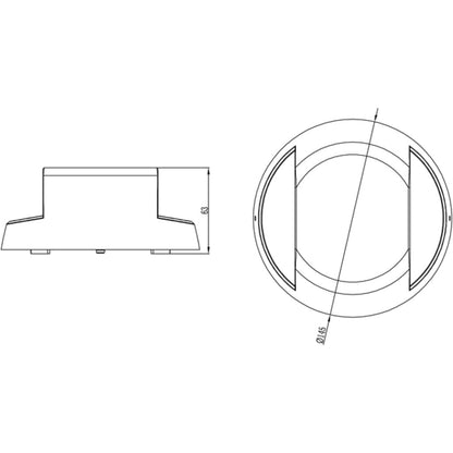 Aplique led bidireccional spot circular IP65 7W