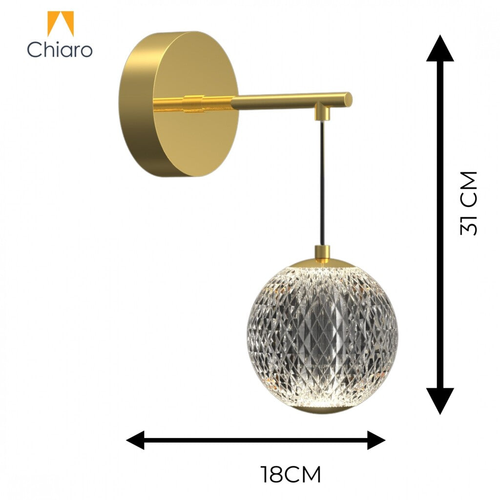Aplique Led bocha dorada luz flotante 5W