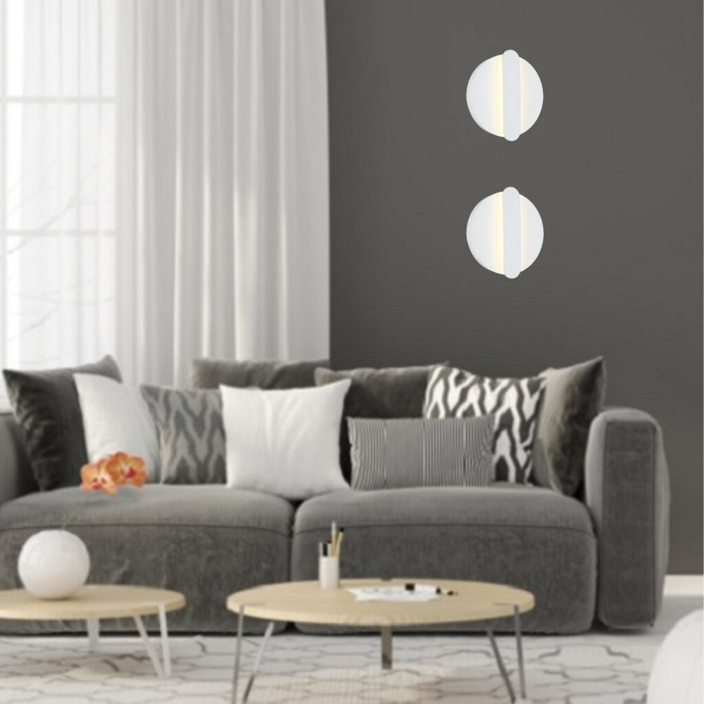 Aplique led circular luz indirecta 9w