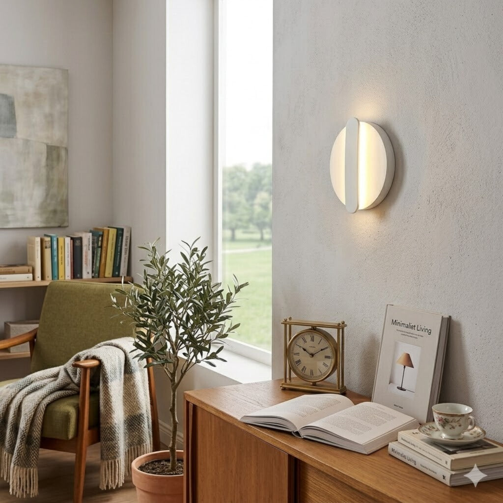 Aplique led circular luz indirecta 9w
