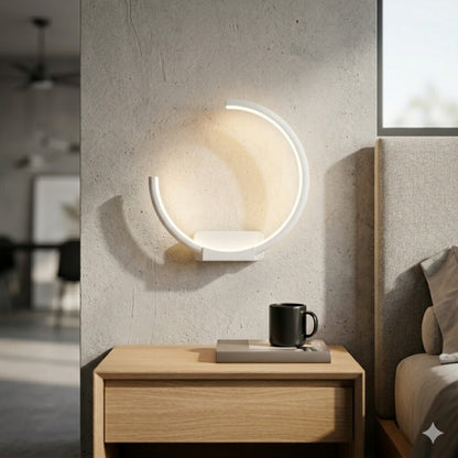 Aplique led circulo cortado 13w Luz neutra