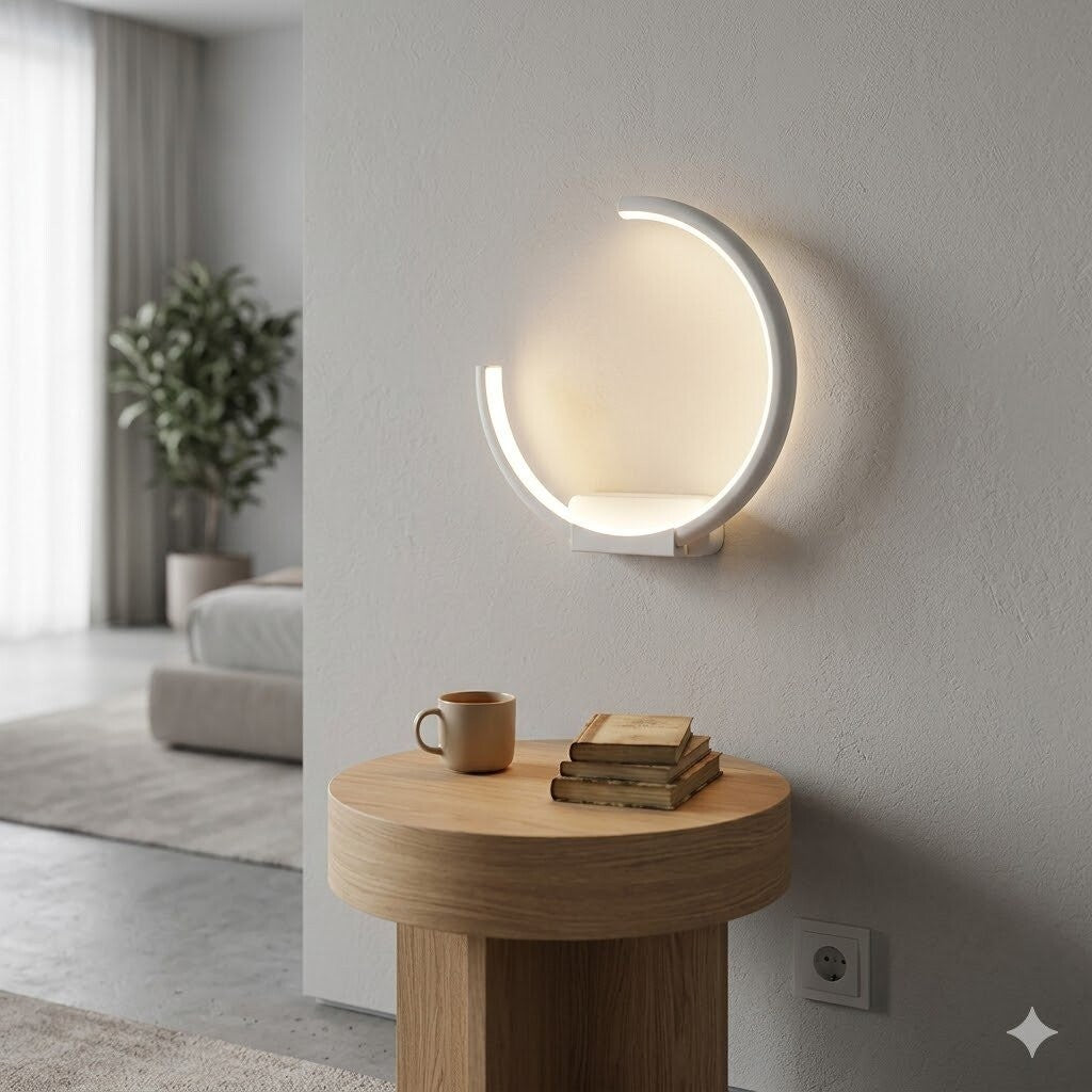 Aplique led circulo cortado 13w Luz neutra