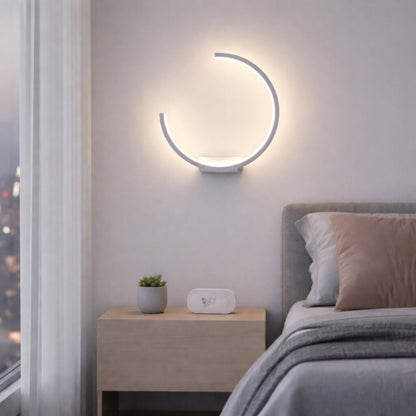 Aplique led circulo cortado 13w Luz neutra
