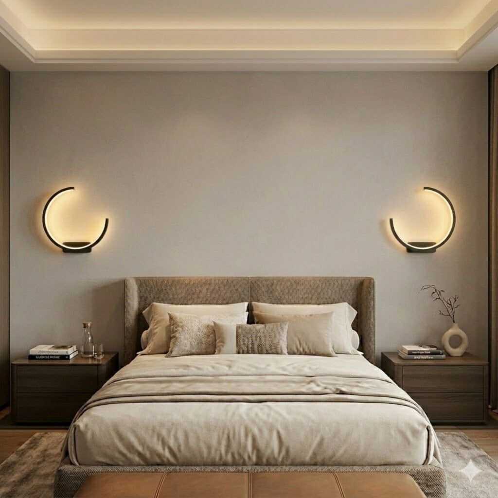 Aplique led circulo cortado 13w Luz neutra