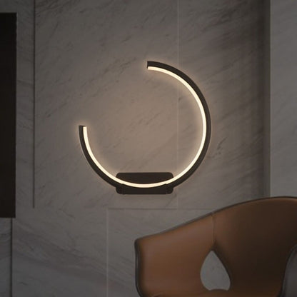 Aplique led circulo cortado 13w Luz neutra