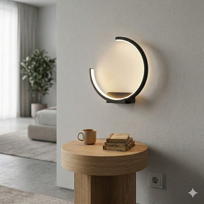 Aplique led circulo cortado 13w Luz neutra
