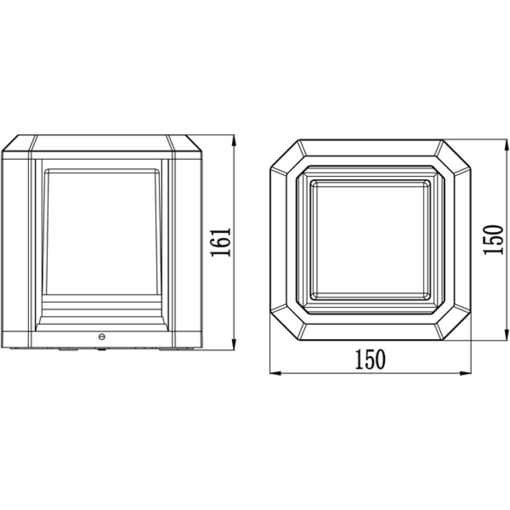 Aplique led cubo farol IP65 13W
