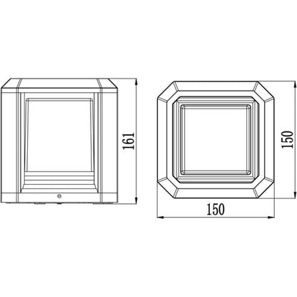 Aplique led cubo farol IP65 13W