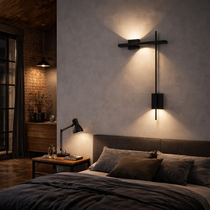 Aplique led de pared doble cubo indirecto 18W