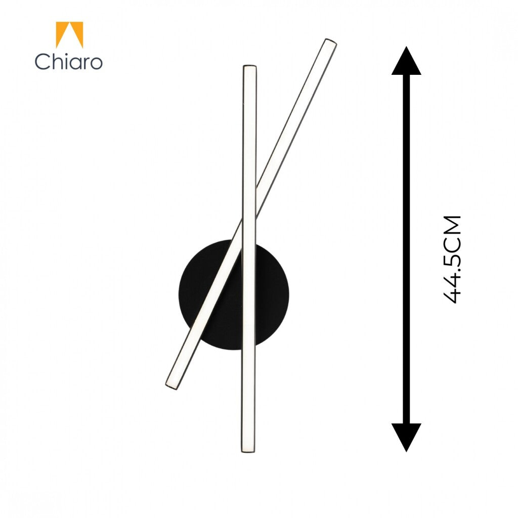 Aplique Led Diseño Doble Varal cruzado 12W Luz cálida