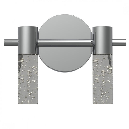 Aplique Led doble cilindro plata efecto agua 10w